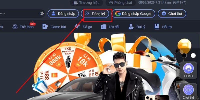 Các bước chi tiết để đăng ký tài khoản Xoso66